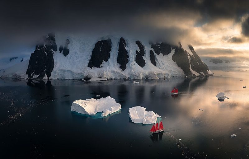 Red Sails Antarctic Journey art print by Karol Nienartowicz for $57.95 CAD