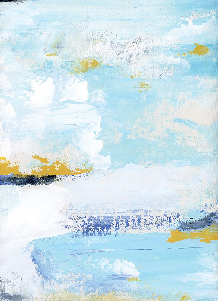 Serene Blue Gold Abstract art print by Breanna Megan Studio for $57.95 CAD