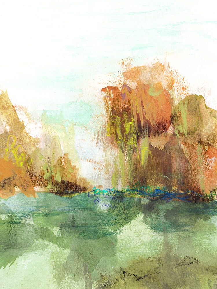 Earthy Mountain Reflection art print by Lori Ann Folz for $57.95 CAD