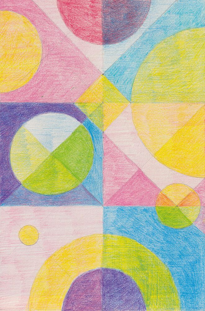 Colorful Geometric Shapes art print by Catalina Somolinos for $57.95 CAD