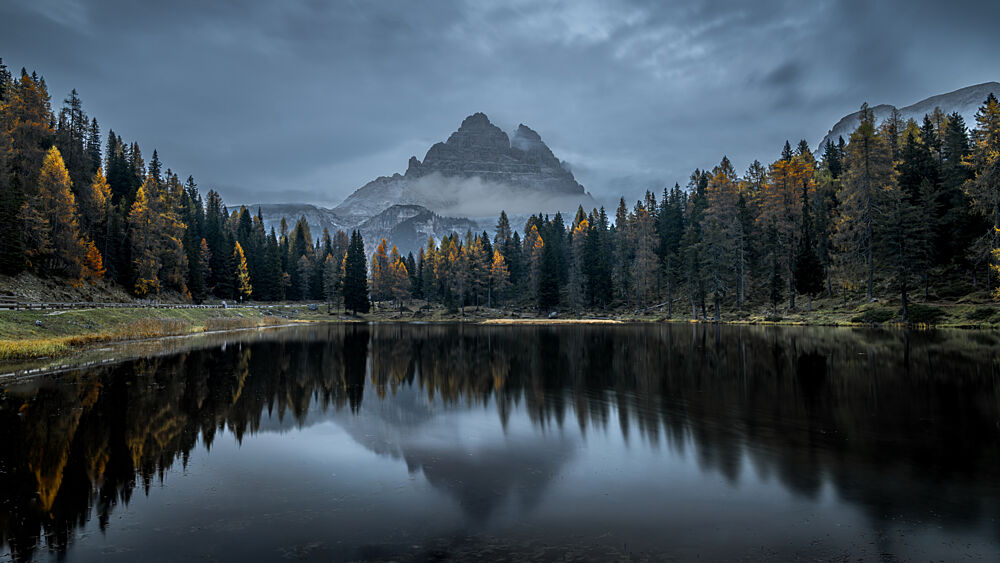 Autumn Mountain Reflection art print by Tong Zhu for $57.95 CAD