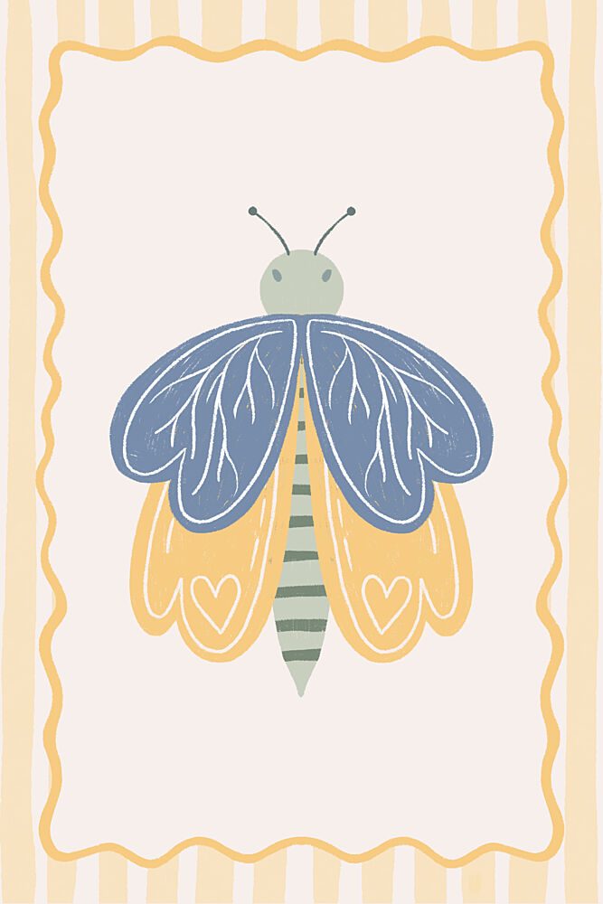 Whimsical Pastel Bee art print by Menina Lisboa for $57.95 CAD