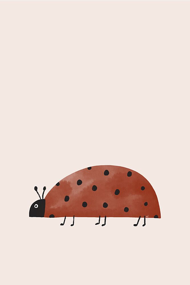 Cute Red Ladybug art print by Menina Lisboa for $57.95 CAD