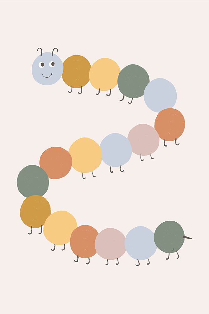 Happy Little Caterpillar art print by Menina Lisboa for $57.95 CAD