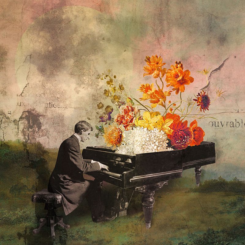 Pianists Floral Dream art print by Marja van den Hurk for $57.95 CAD