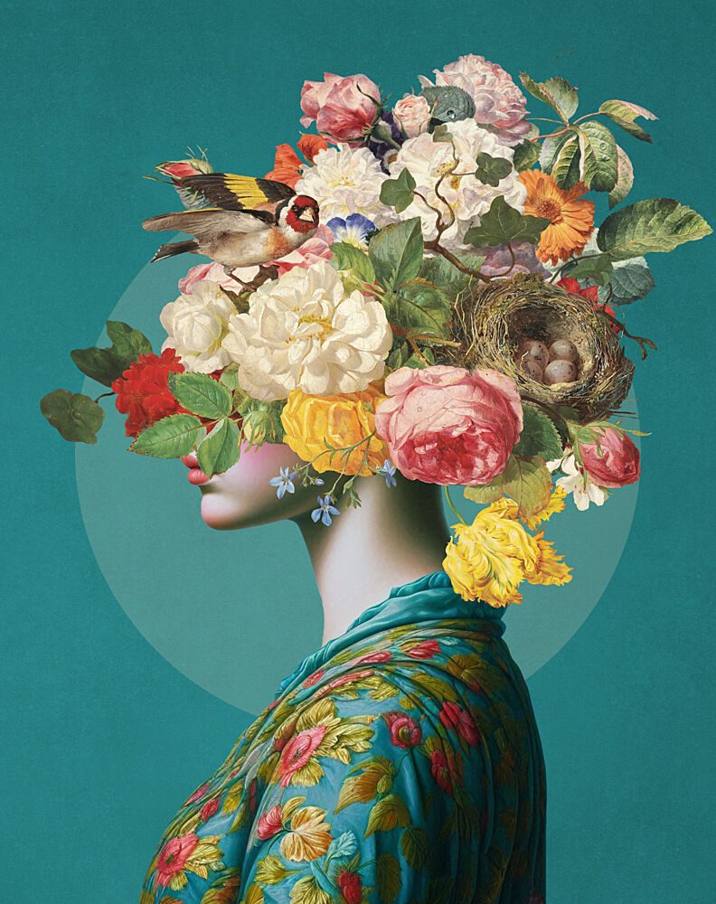 Blooming Head Portrait art print by Marja van den Hurk for $57.95 CAD