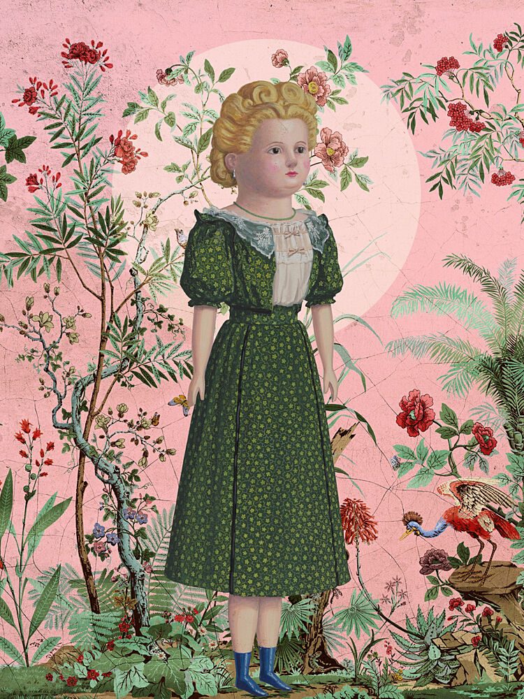 Whimsical Botanical Doll art print by Marja van den Hurk for $57.95 CAD