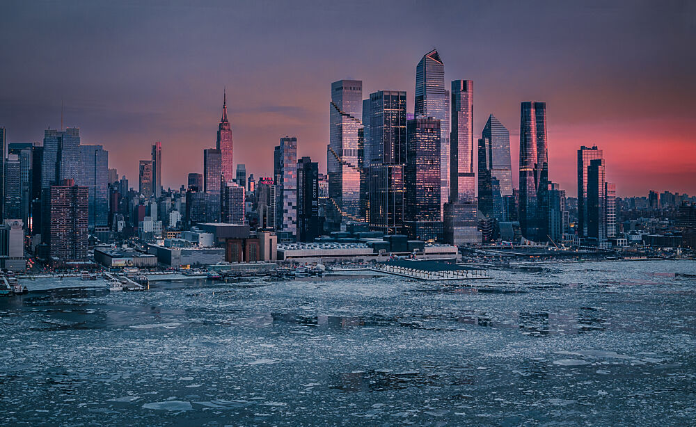 Frozen Nyc Skyline art print by Wei David Dai for $57.95 CAD