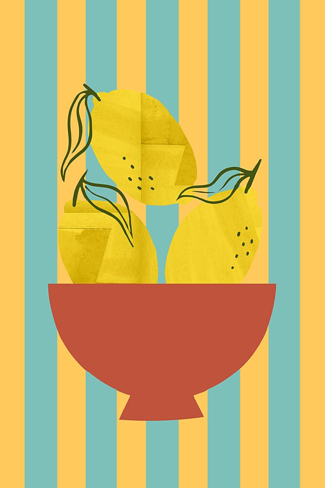 Striped Lemon Still Life art print by Casa Cartissi for $57.95 CAD