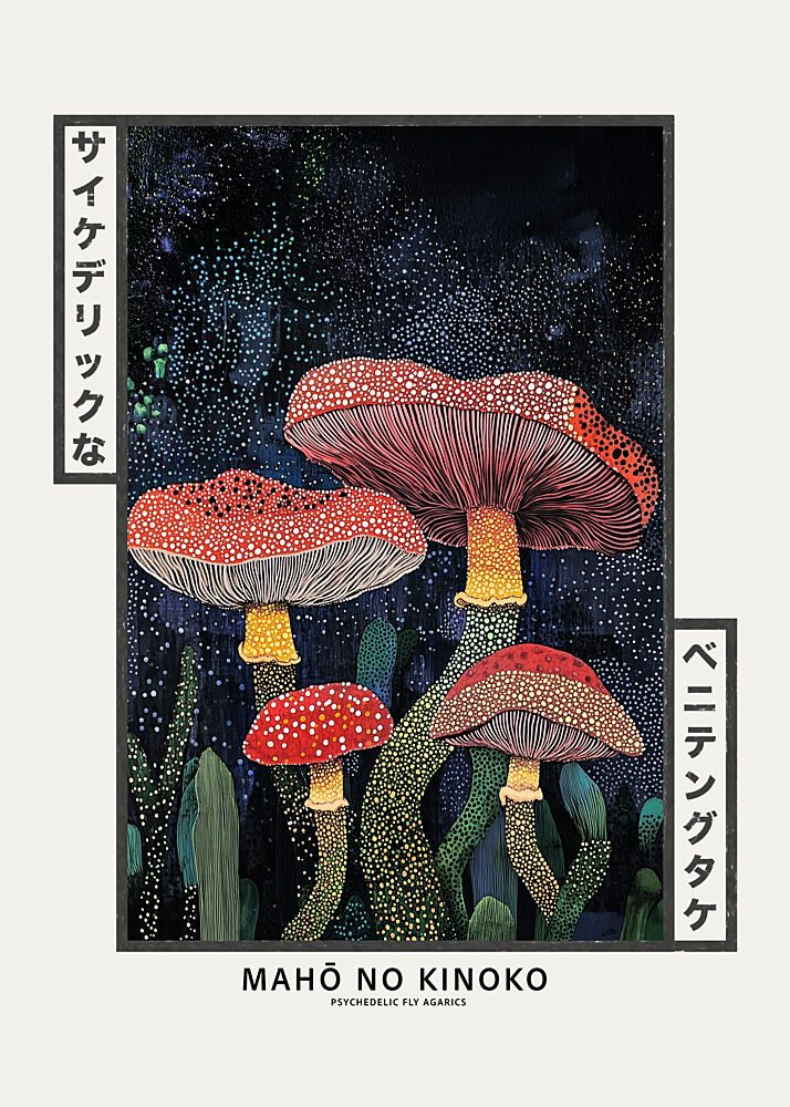 Magic Night Mushrooms art print by Pictufy Studio IV for $57.95 CAD