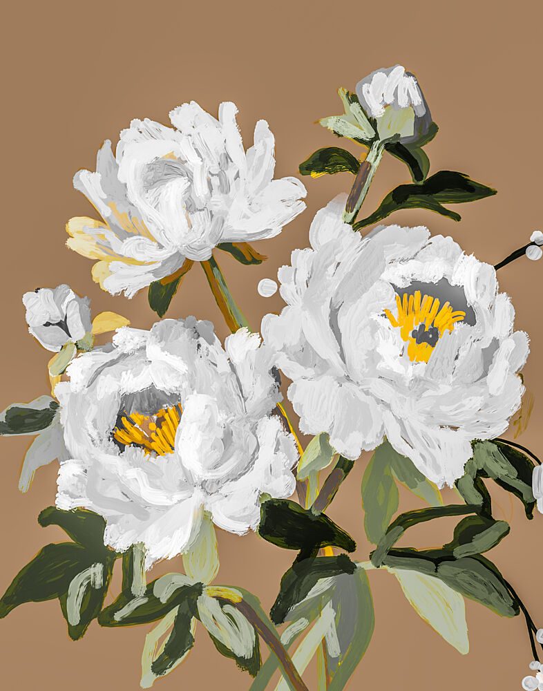 White Peony Blossoms art print by Josie George for $57.95 CAD