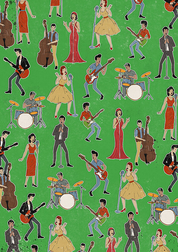 Rockabilly Music Scene art print by Nicholas for $57.95 CAD