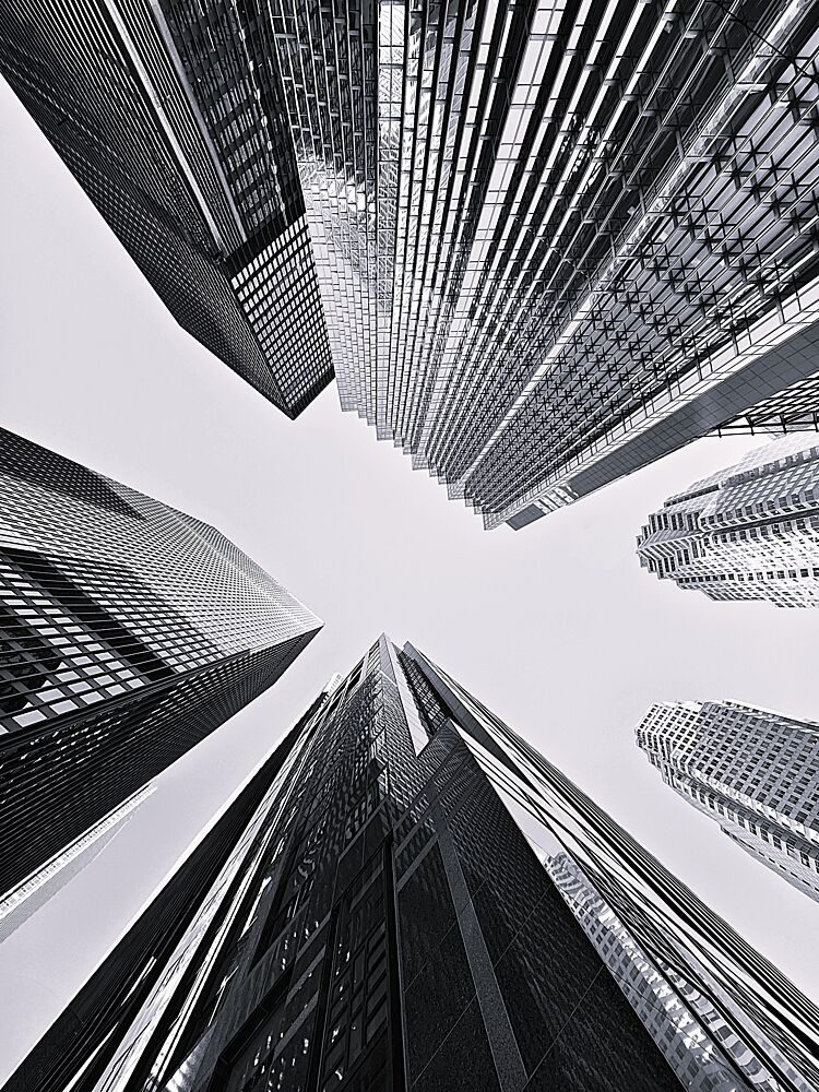 Upward Urban Towers art print by Jasmine Zhang for $57.95 CAD