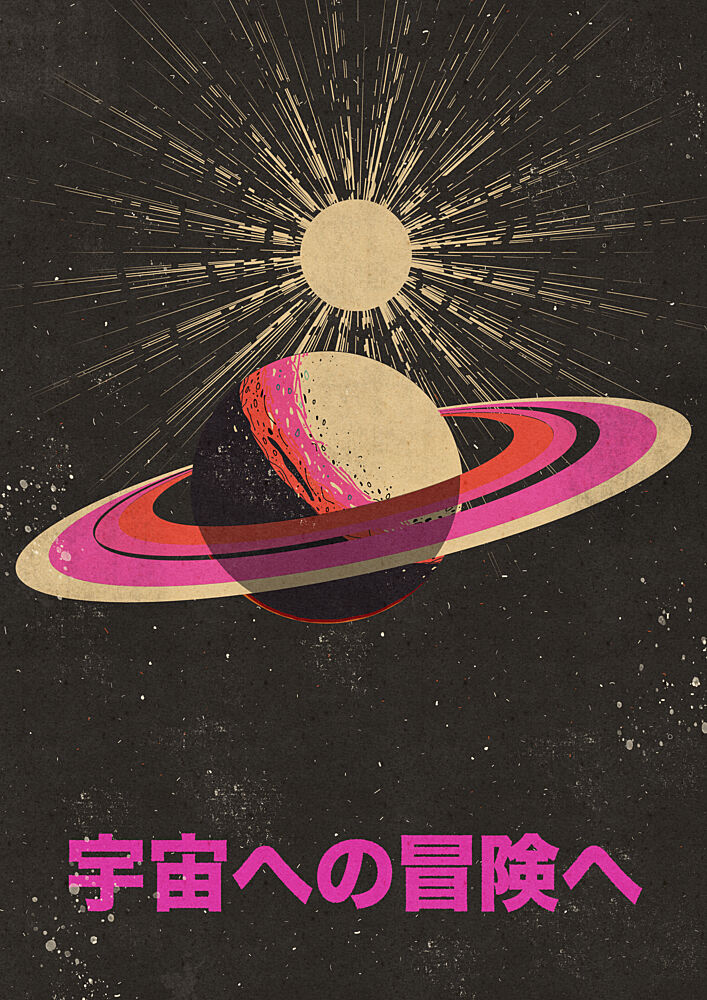 Retro Space Adventure art print by Nicholas for $57.95 CAD