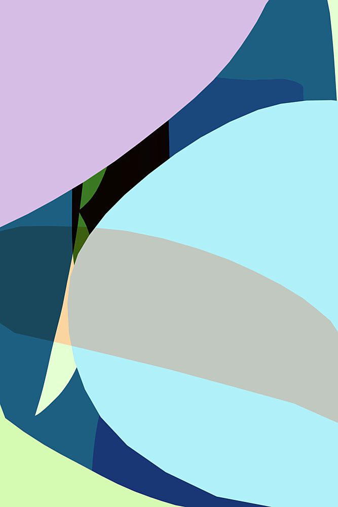 Colorful Curved Abstraction art print by Cartissi for $57.95 CAD