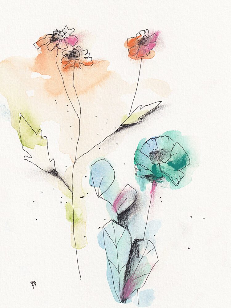 Vibrant Spring Botanicals art print by Bronwyn Baker for $57.95 CAD