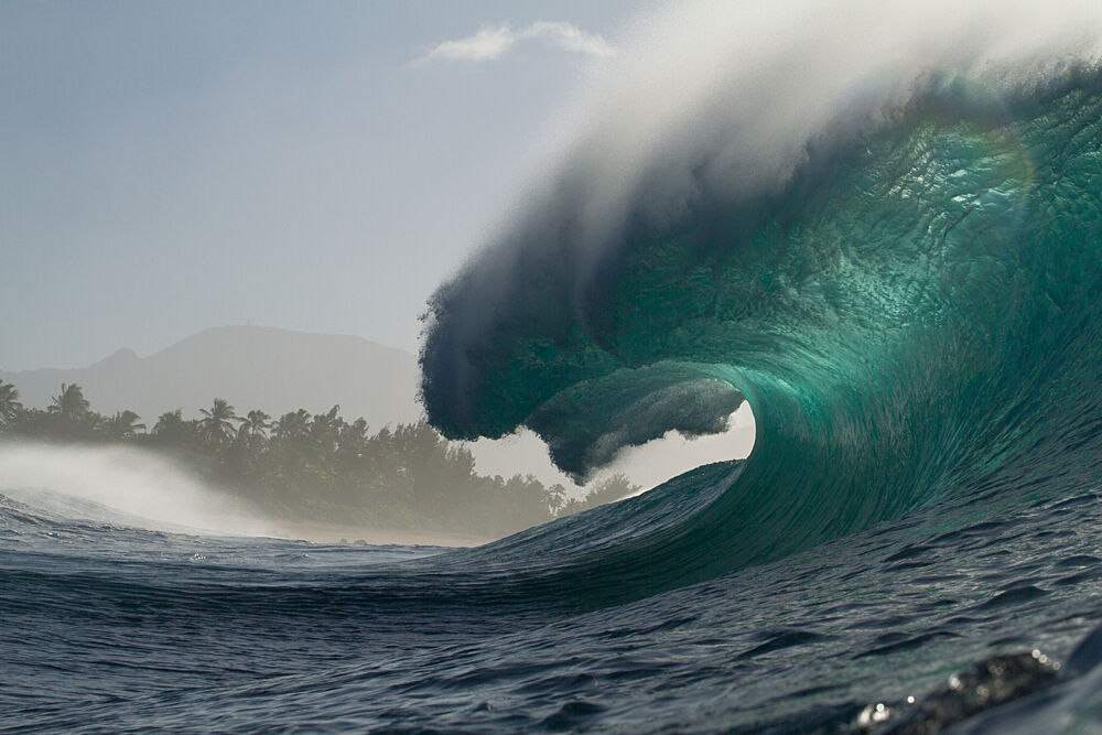 Emerald Ocean Curl art print by Anthony Fox for $57.95 CAD