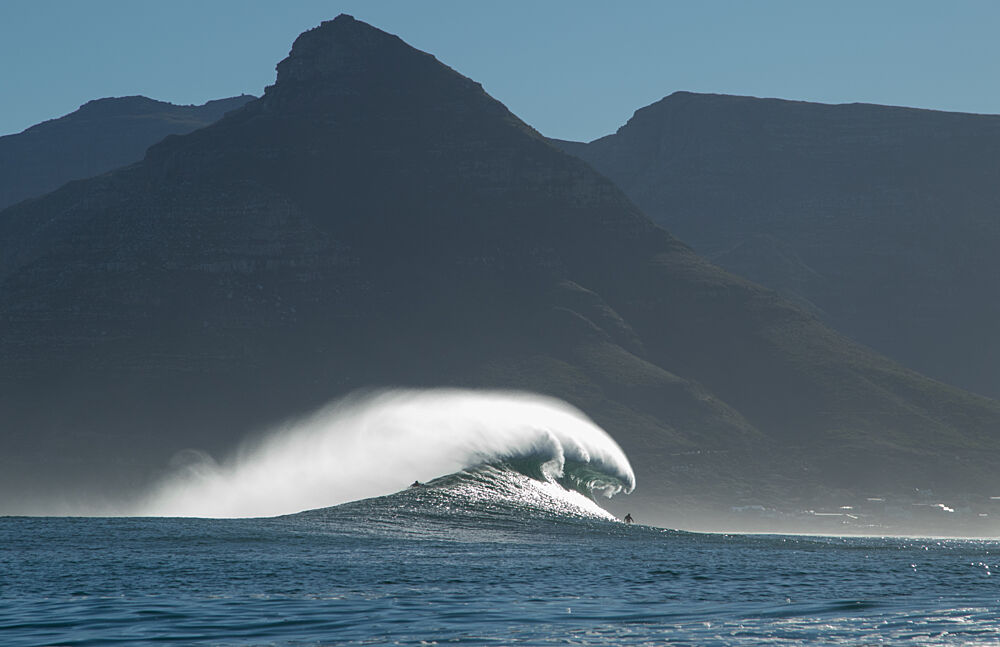Crashing Ocean Wave Mountains art print by Anthony Fox for $57.95 CAD