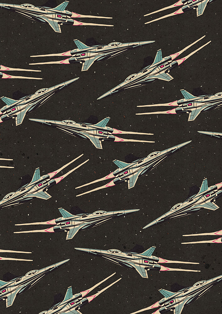 Dynamic Retro Spacecraft art print by Nicholas for $57.95 CAD