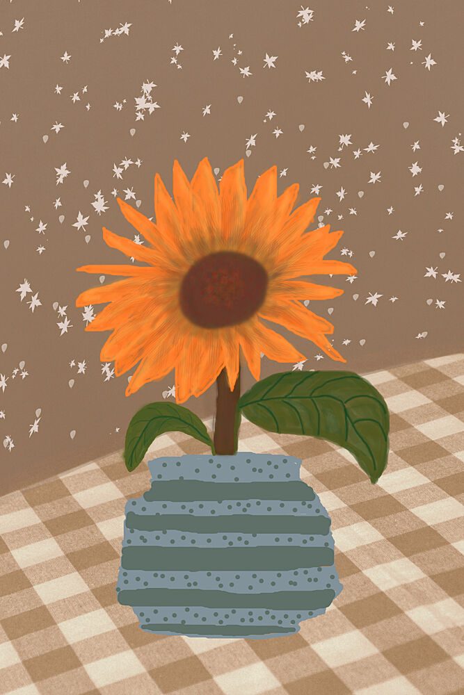 Autumn Sunflower Vase art print by Christina Sillen for $57.95 CAD