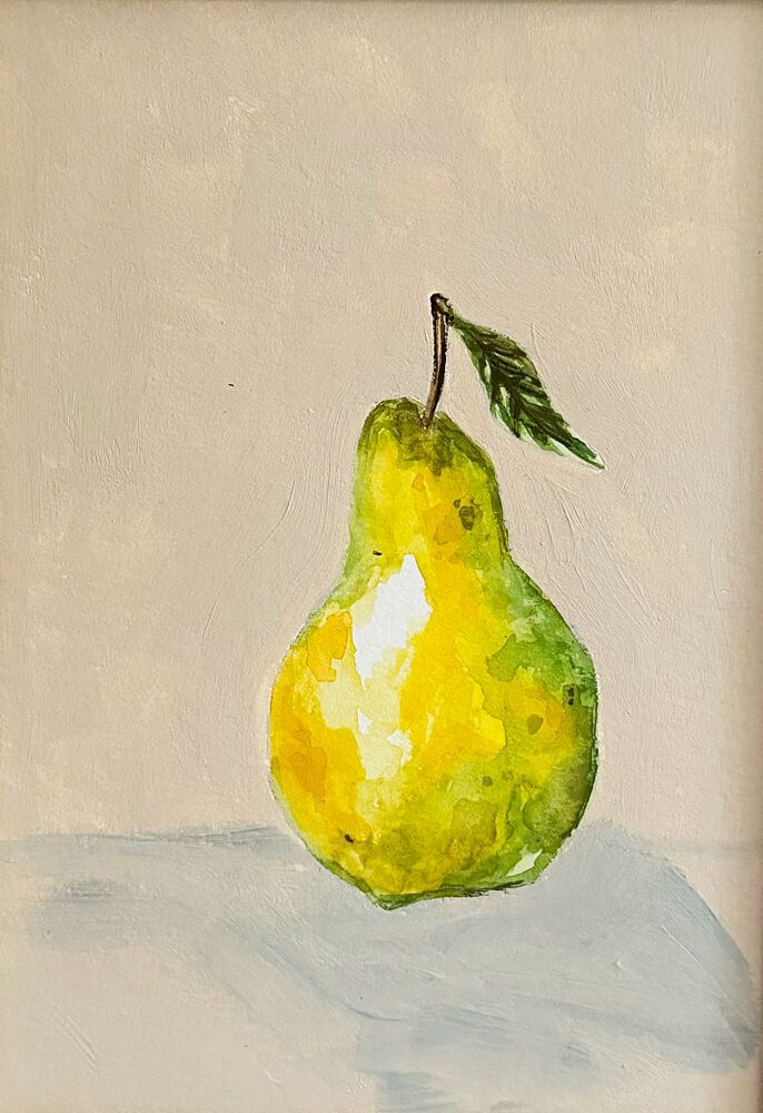 Vibrant Pear Still Life art print by Madison Phipps for $57.95 CAD