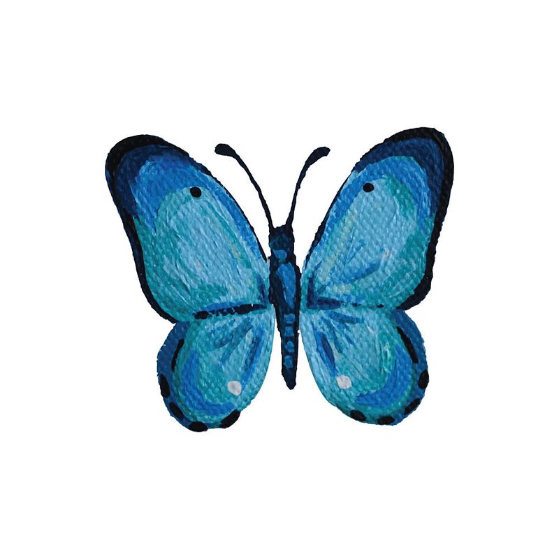 Vibrant Blue Butterfly art print by Madison Phipps for $57.95 CAD