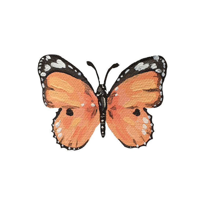 Vibrant Orange Butterfly art print by Madison Phipps for $57.95 CAD