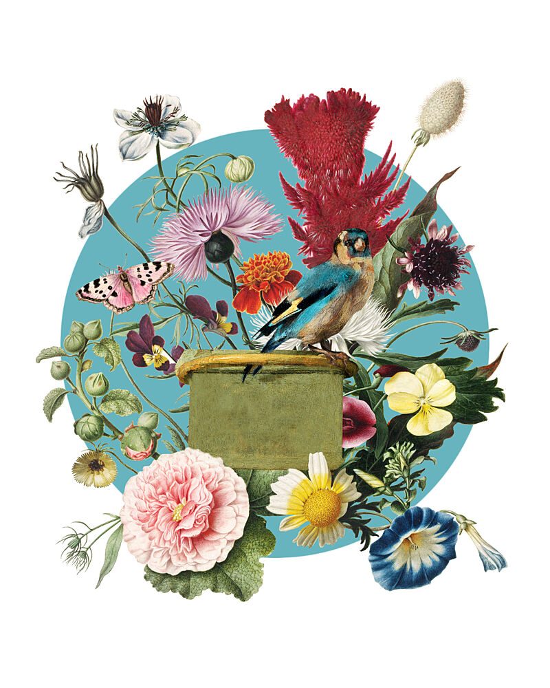 Colorful Garden Collage art print by Marja van den Hurk for $57.95 CAD