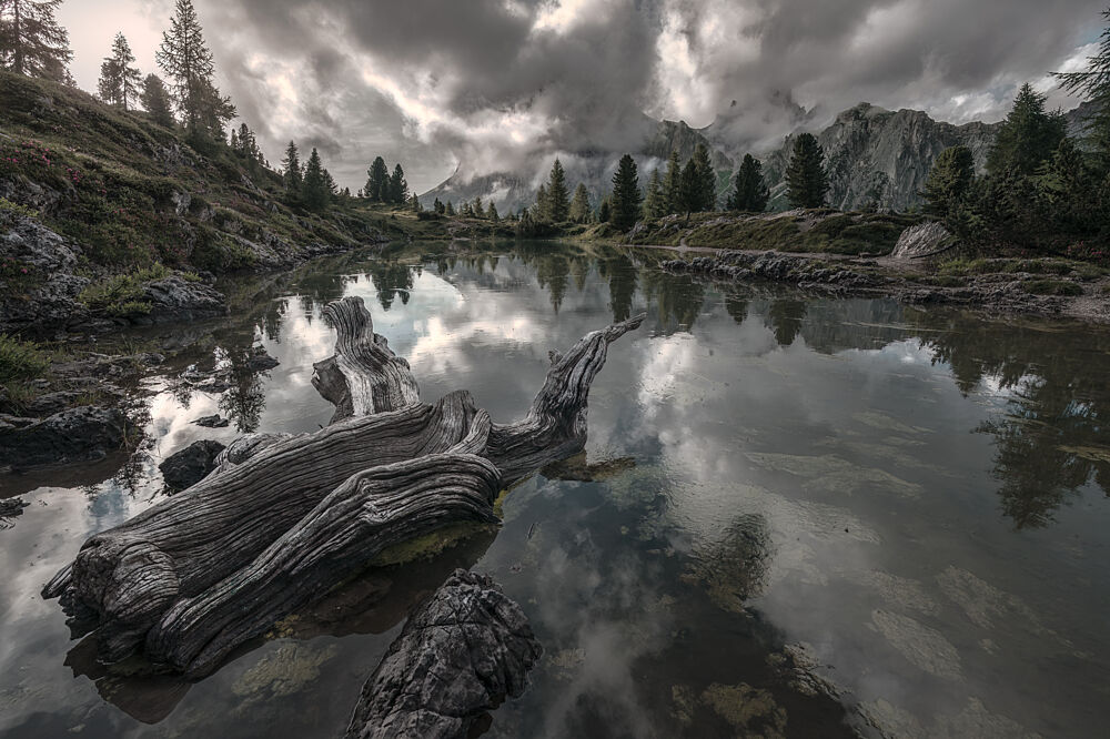 Moody Mountain Lake art print by Stefano Caccia for $57.95 CAD