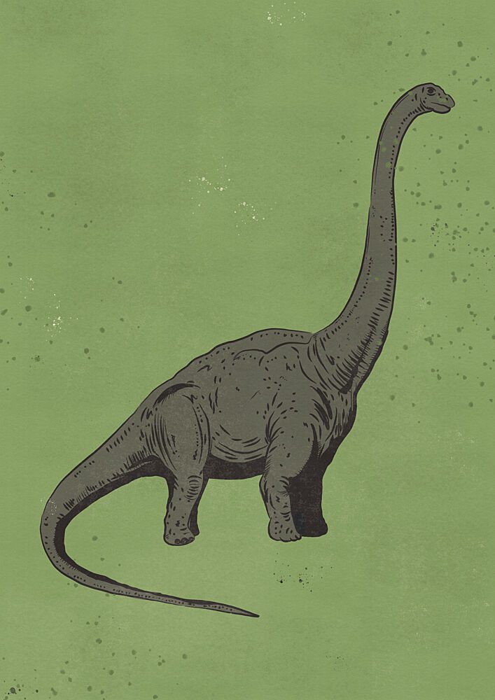 Long Neck Dinosaur art print by Nicholas for $57.95 CAD