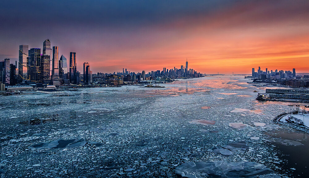 Frozen City Sunset art print by Wei David Dai for $57.95 CAD