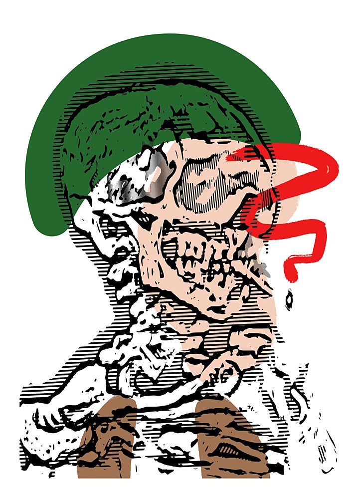 War Skull Question art print by Doa Project for $57.95 CAD