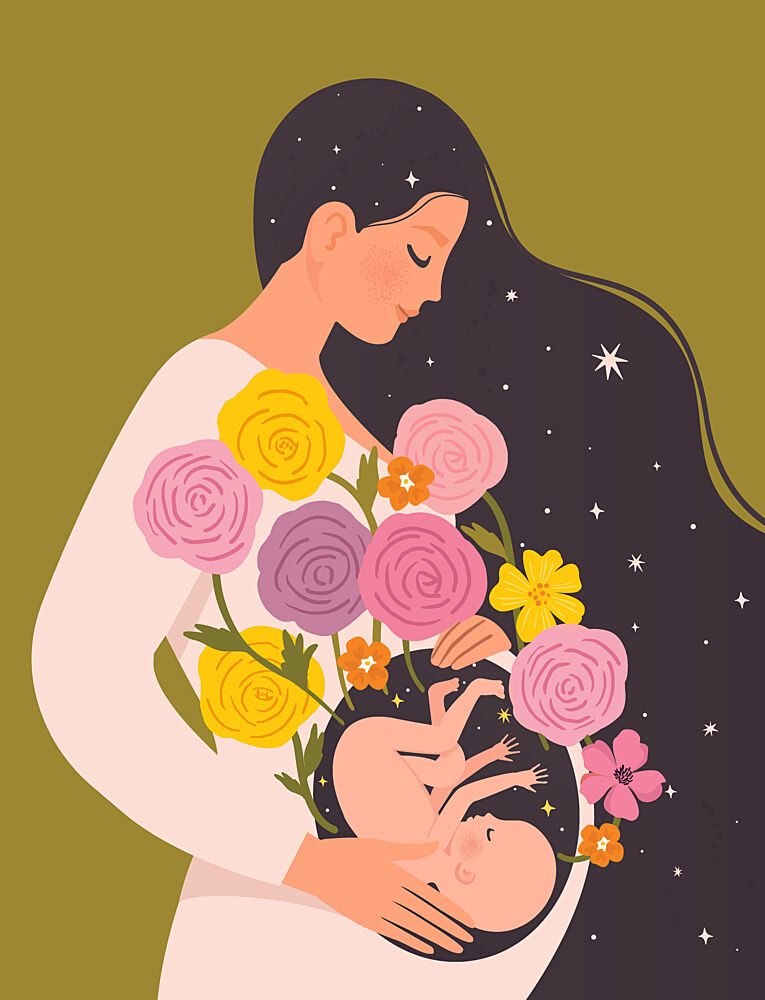 Motherhood in Bloom art print by Angelina Bambina for $57.95 CAD