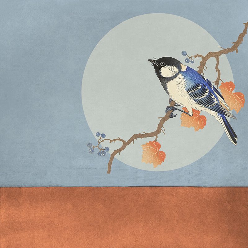 Blue Bird under Moon art print by Marja van den Hurk for $57.95 CAD