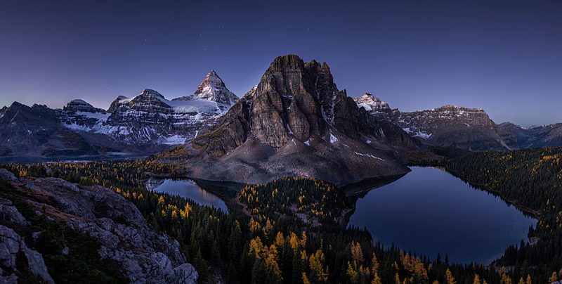 Autumn Mountain Twilight art print by Jun Wang for $57.95 CAD