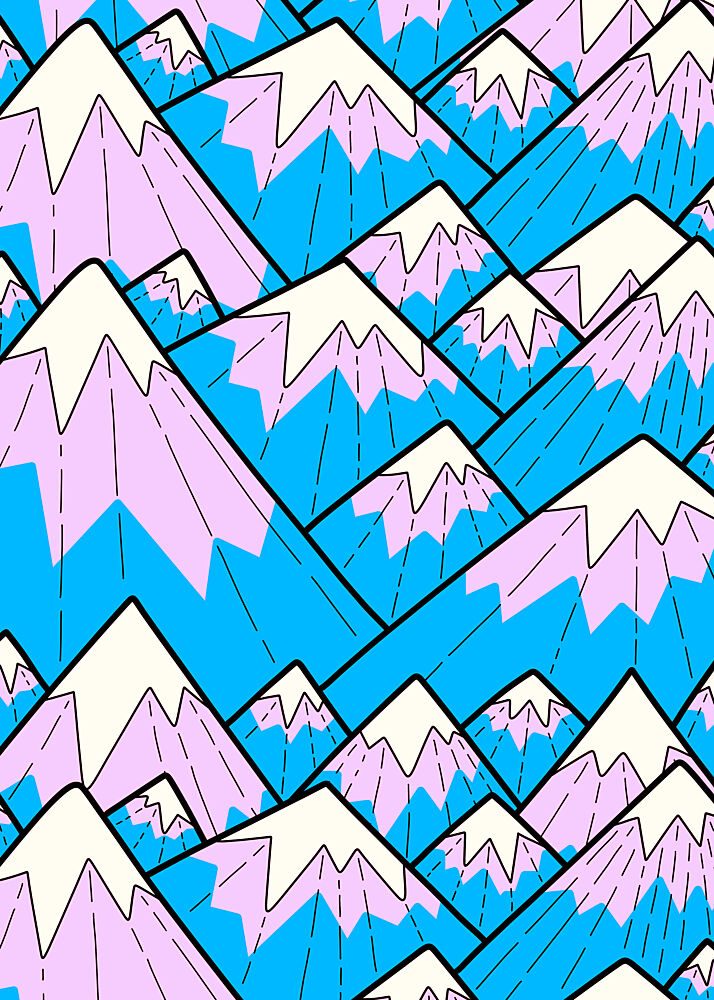 Geometric Mountain Peaks art print by Stephen Wade for $57.95 CAD