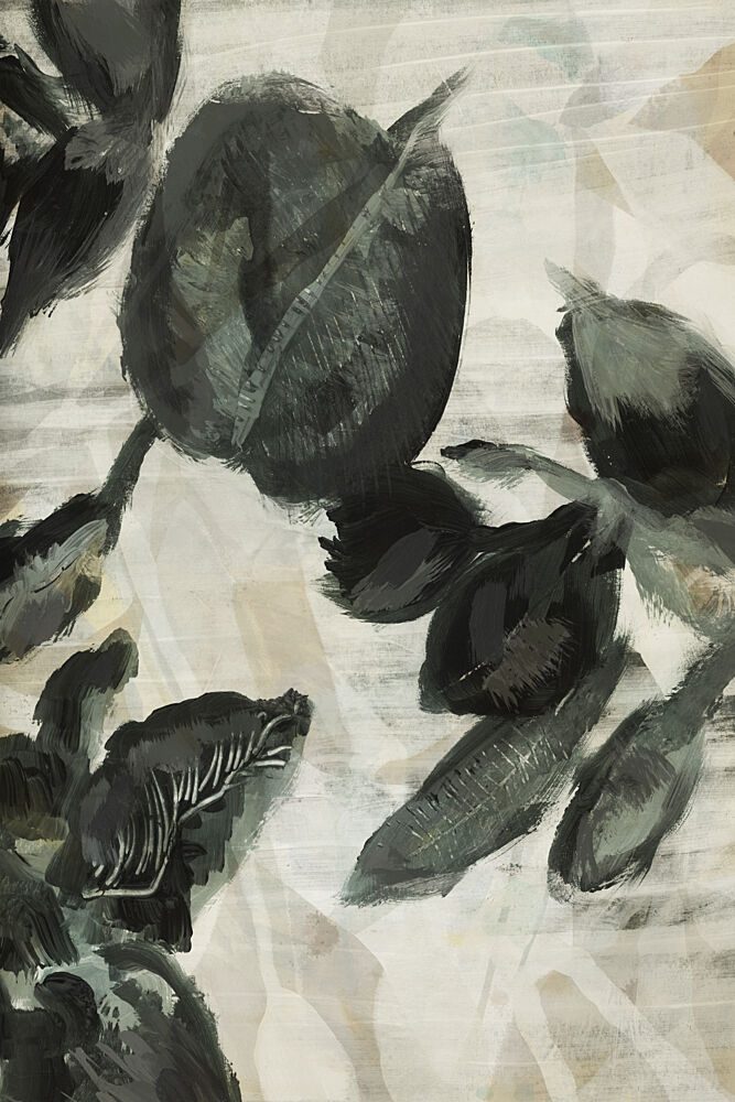 Dark Botanical Leaves art print by Cartissi for $57.95 CAD