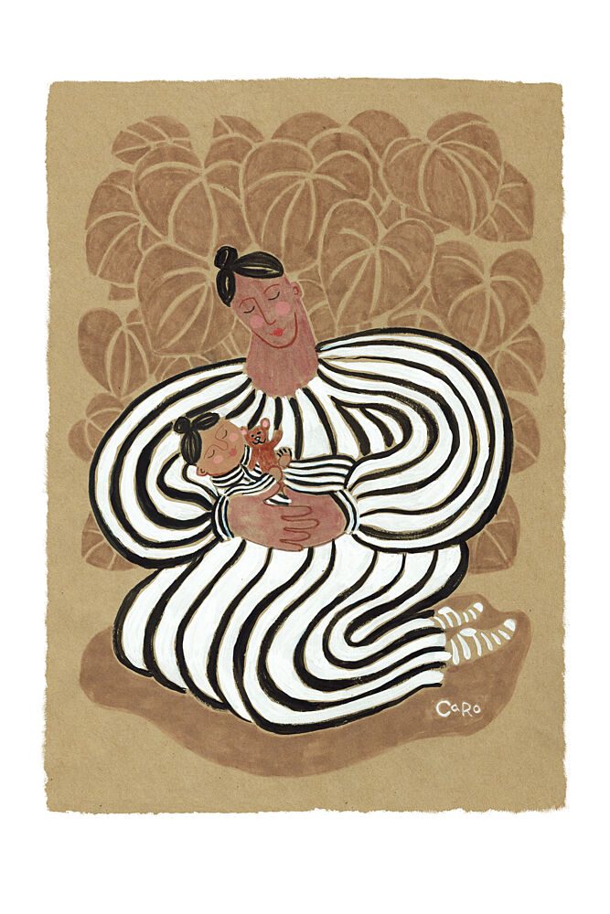 Loving Mother Child art print by Caroline Roberts for $57.95 CAD