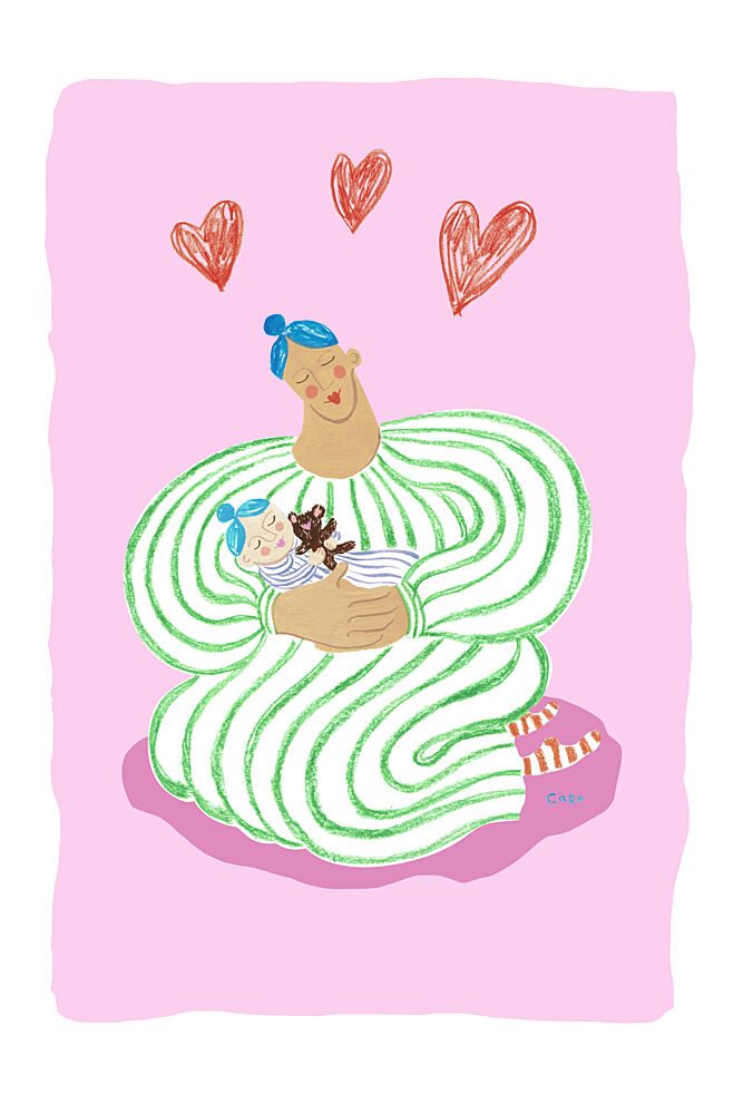 Sweet Mother Baby Hug art print by Caroline Roberts for $57.95 CAD