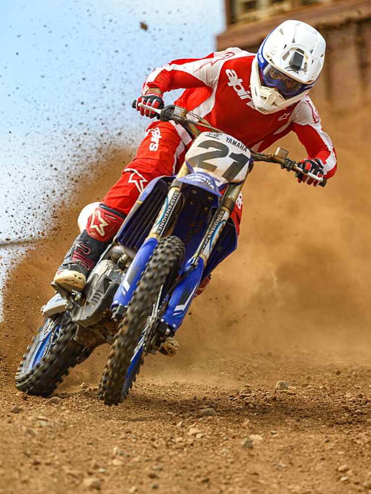 Motocross Rider Kicking Dust art print by Rayco for $57.95 CAD