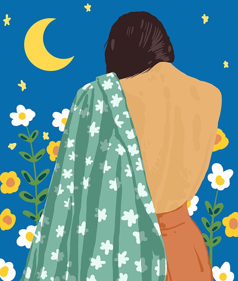 Woman in Moonlit Garden art print by Uma Gokhale for $57.95 CAD