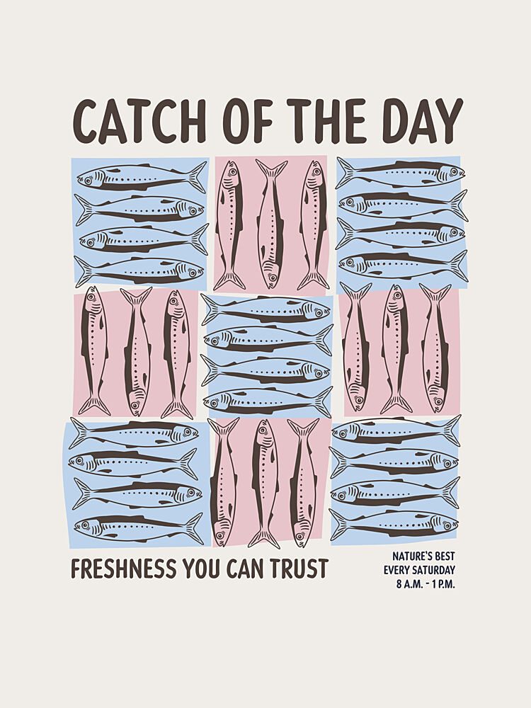 Catch of the Day Pattern art print by Alexandra Weise for $57.95 CAD