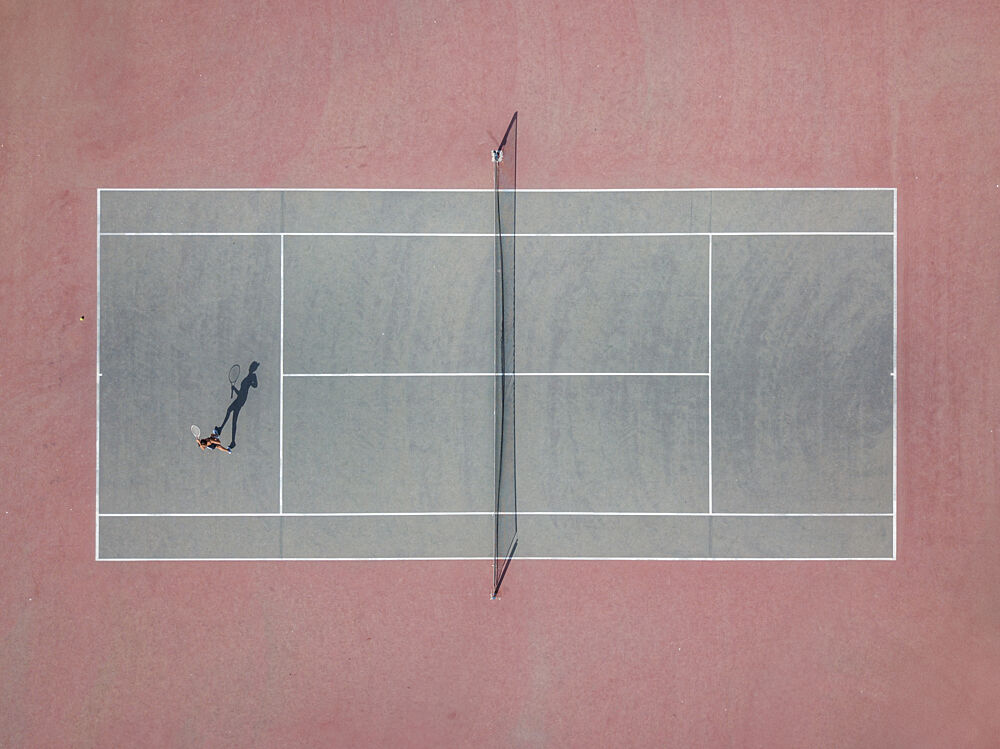 Tennis Court Shadow Play art print by Felix Tchvertkin for $57.95 CAD