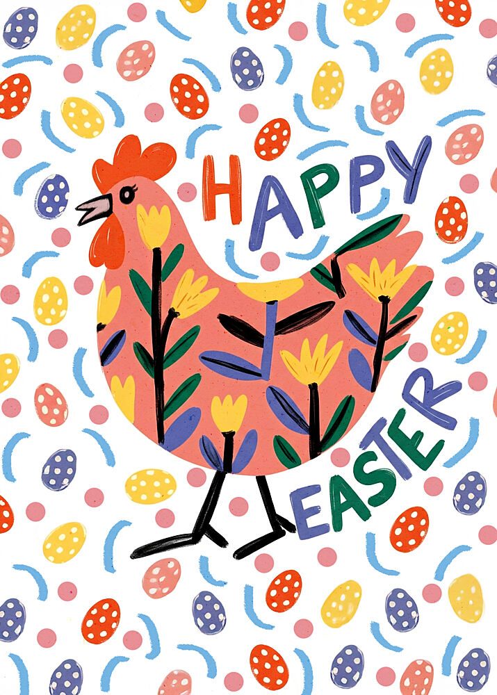 Happy Easter Chicken art print by Pictufy Studio IV for $57.95 CAD