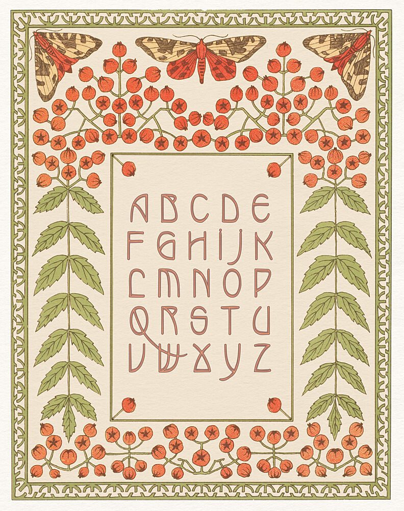 Botanical Alphabet Moths art print by Wild Violets for $57.95 CAD