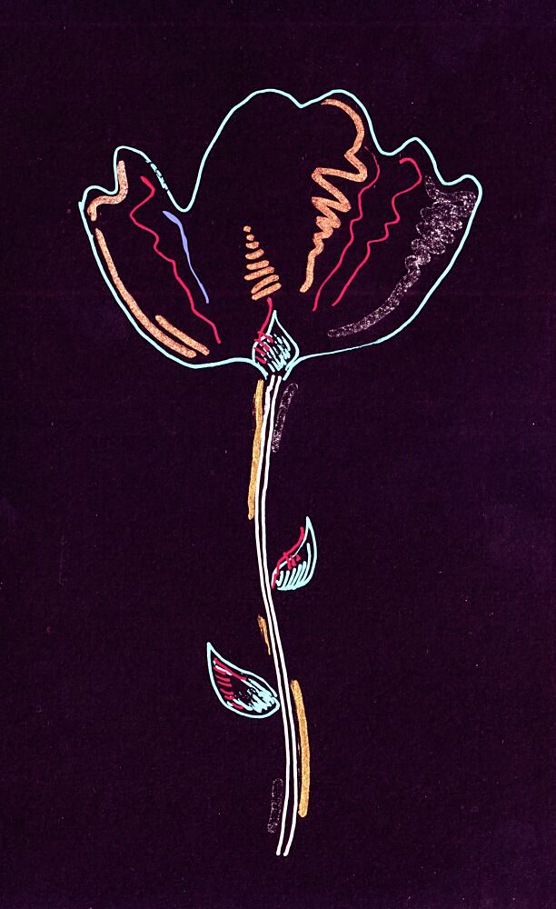 Neon Abstract Bloom art print by Rafal Kulik for $57.95 CAD