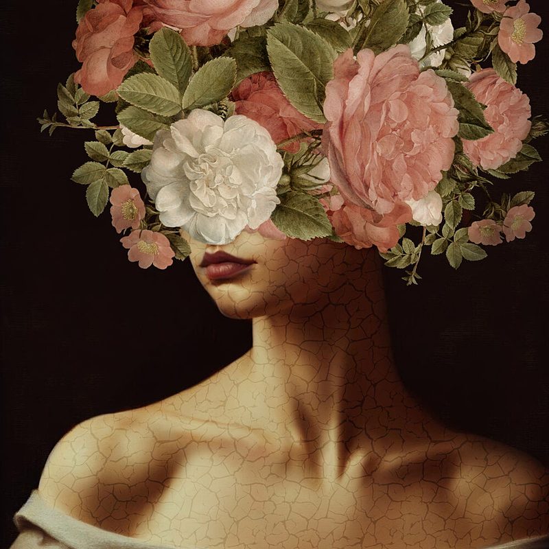 Cracked Floral Beauty art print by Marja van den Hurk for $57.95 CAD