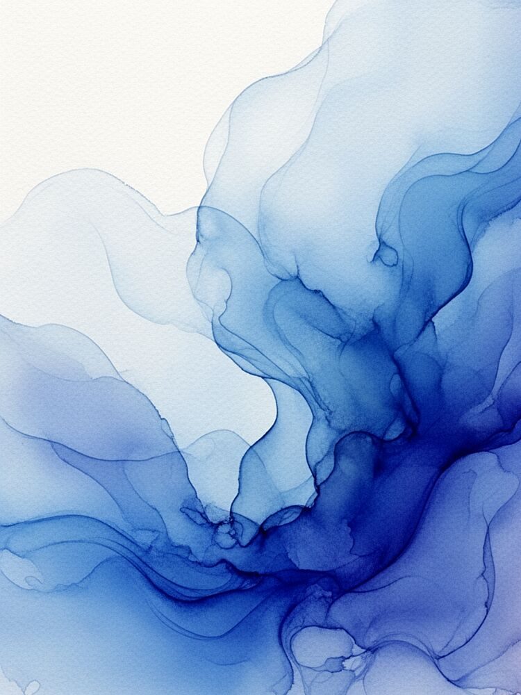 Ethereal Blue Flow art print by Ohkimiko for $57.95 CAD