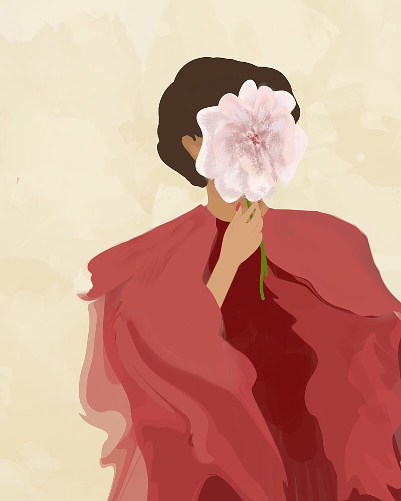 Elegant Flower Woman art print by Sannel Larson for $57.95 CAD