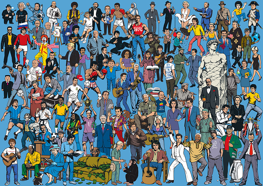 A Vibrant Pop Culture Gathering art print by Carlo Kaminski for $57.95 CAD